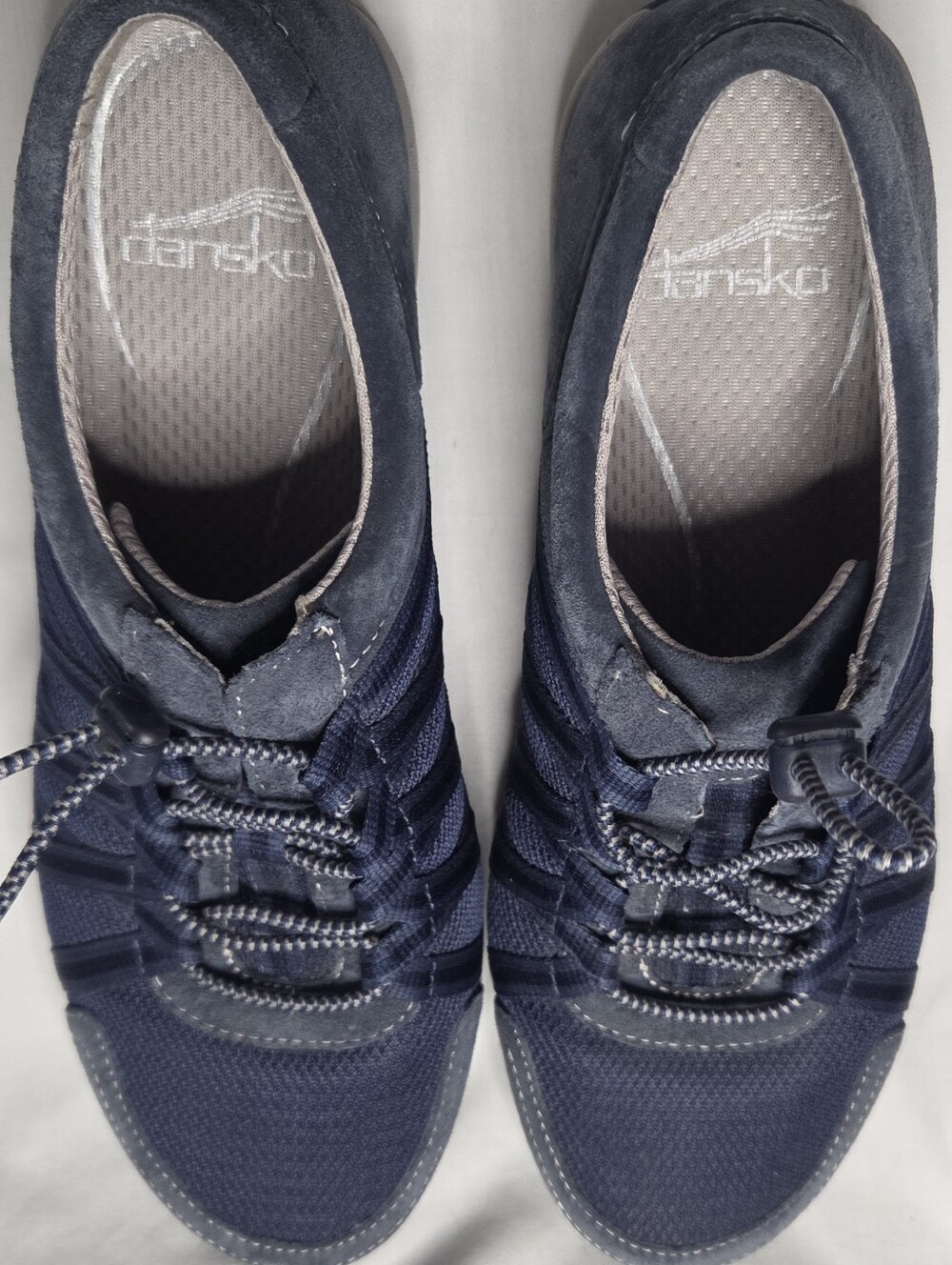 Womens Dansko Suede Blue Honor Bungee Lace Lightweight Athletic Shoes Sz 8.5 - Picture 2 of 13